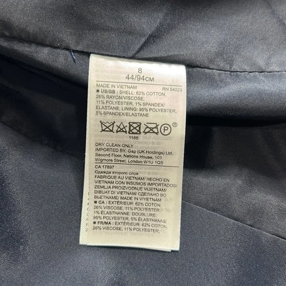 nwt // banana republic collarless stripe blazer with fringe - Picture 10 of 13